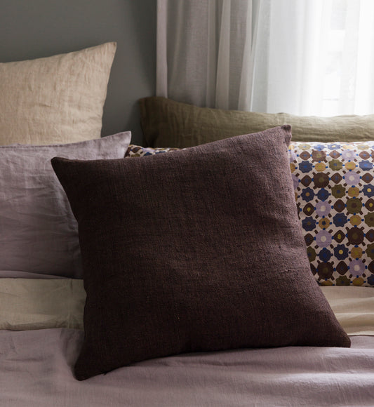 Heavy linen cushion cover 55cm rye