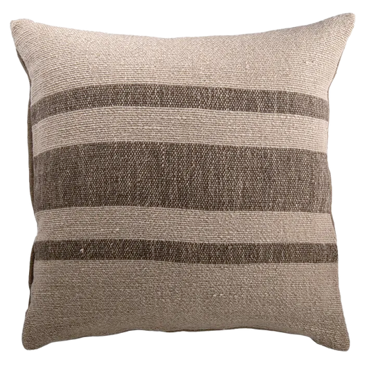 Heavy linen stripe cushion cover 55cm