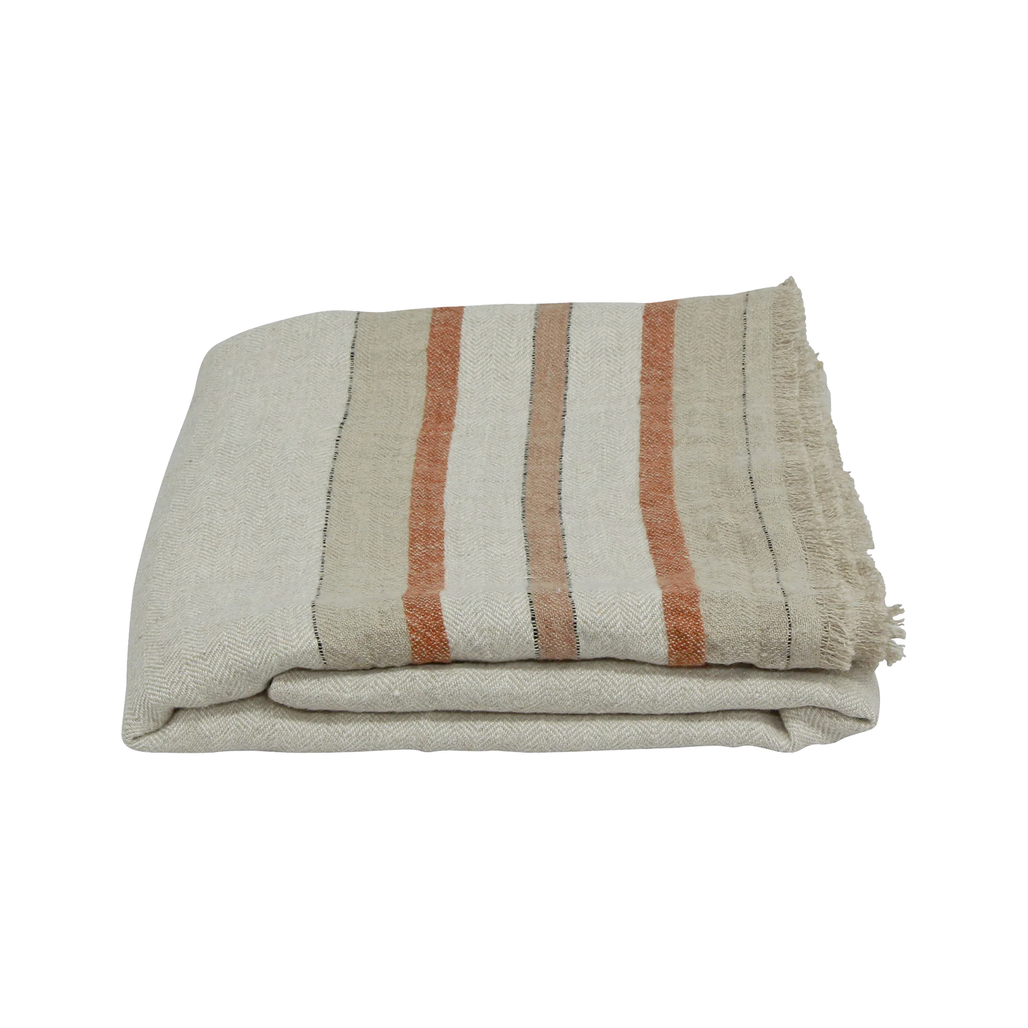 Herringbone striped throw 130 x 170cm