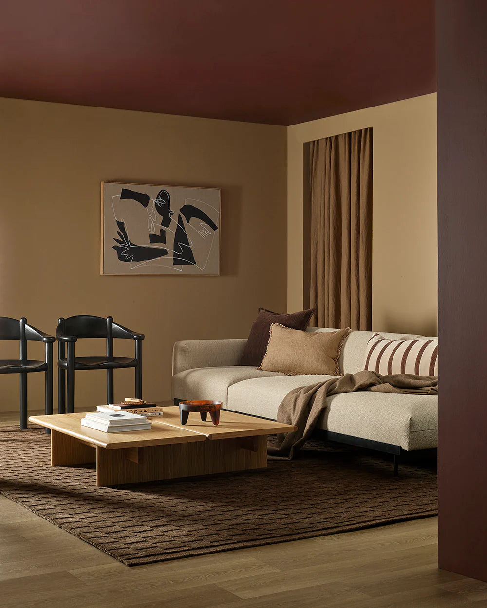Hugo NZ wool rug espresso