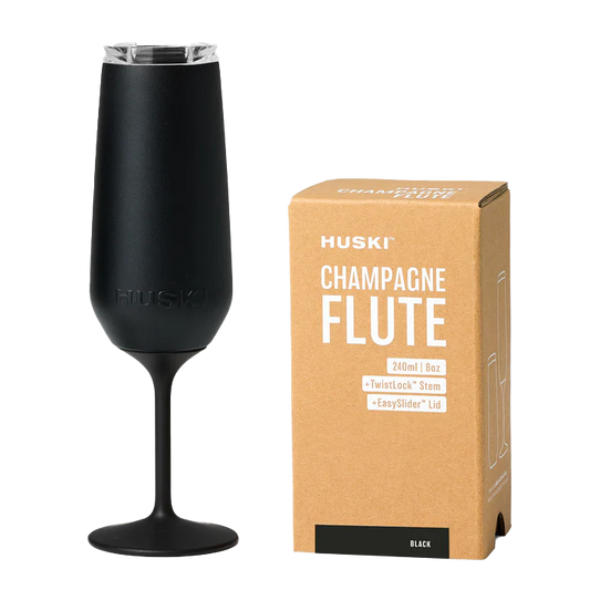 Huski champagne flute black 240ml