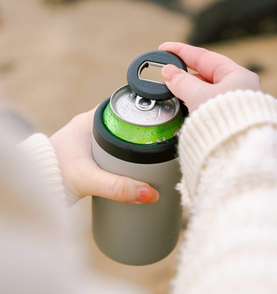 Huski beer cooler stone grey