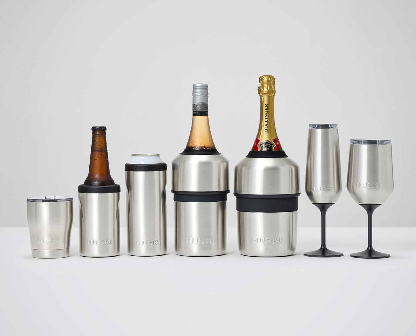Huski wine cooler brushed stainless