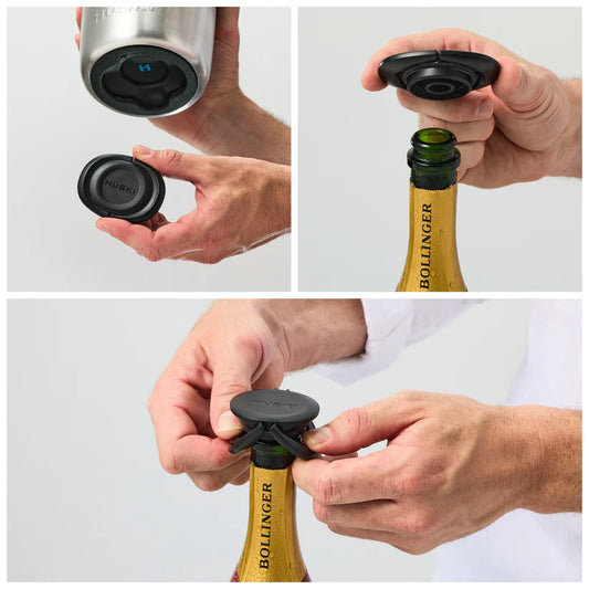 Huski champagne cooler including stopper olive