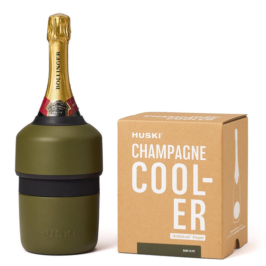 Huski champagne cooler including stopper olive