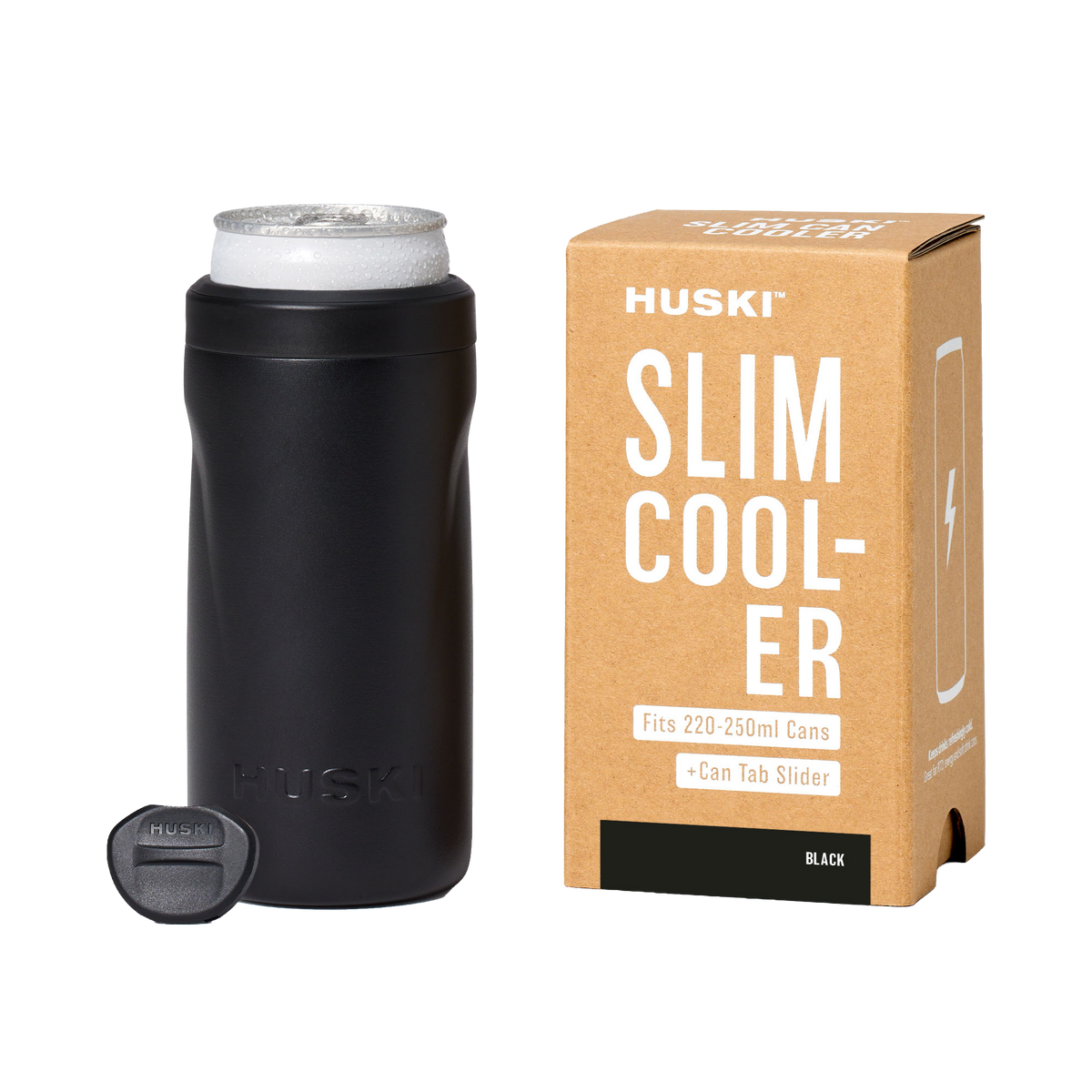 Huski slim can cooler black