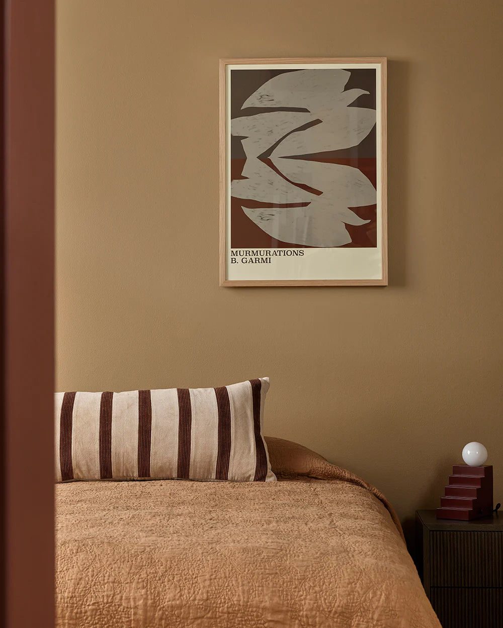 Huxley cushion cover 90cm chocolate stripe