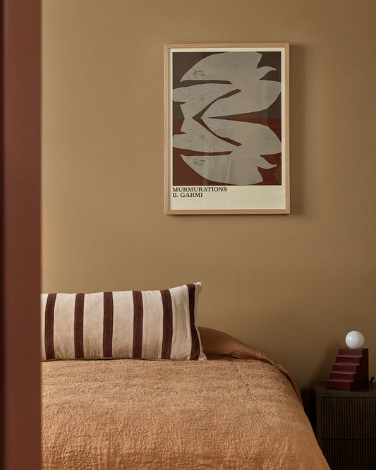 Huxley cushion cover 90cm chocolate stripe