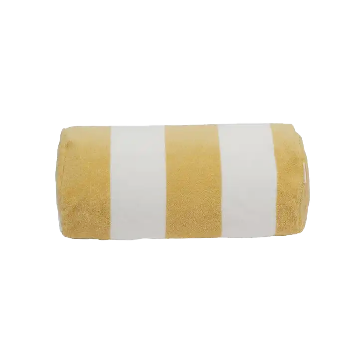 SunnyLife inflatable beach pillow butternut stripe