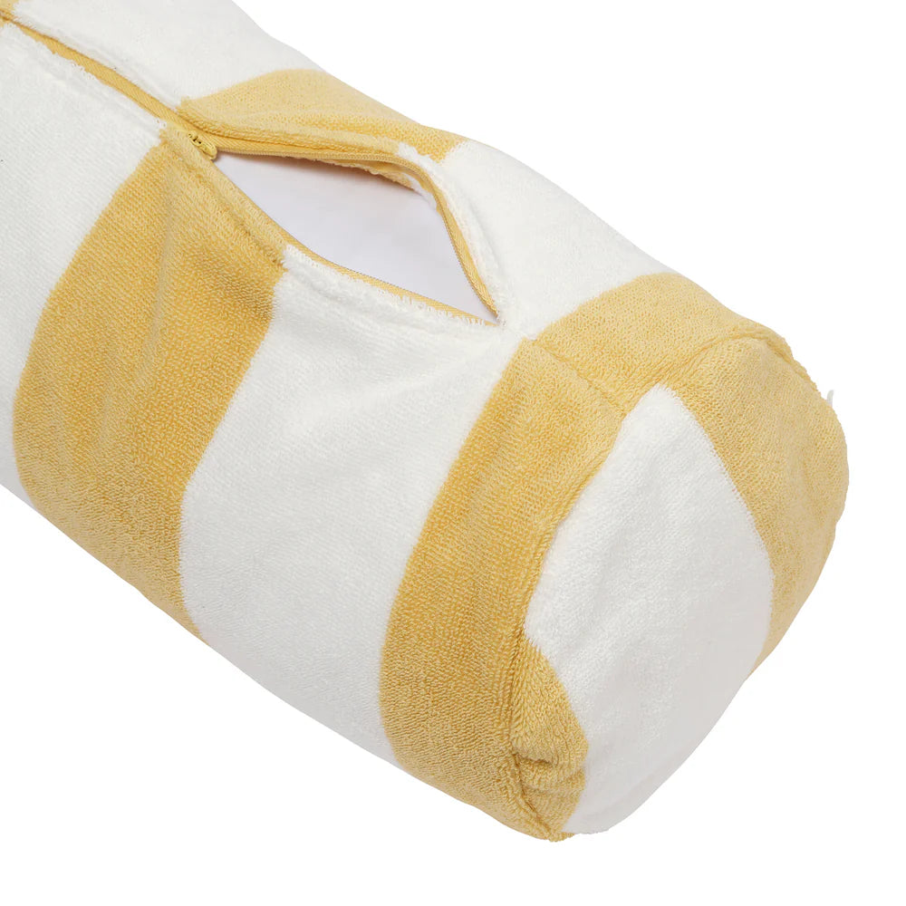 SunnyLife inflatable beach pillow butternut stripe