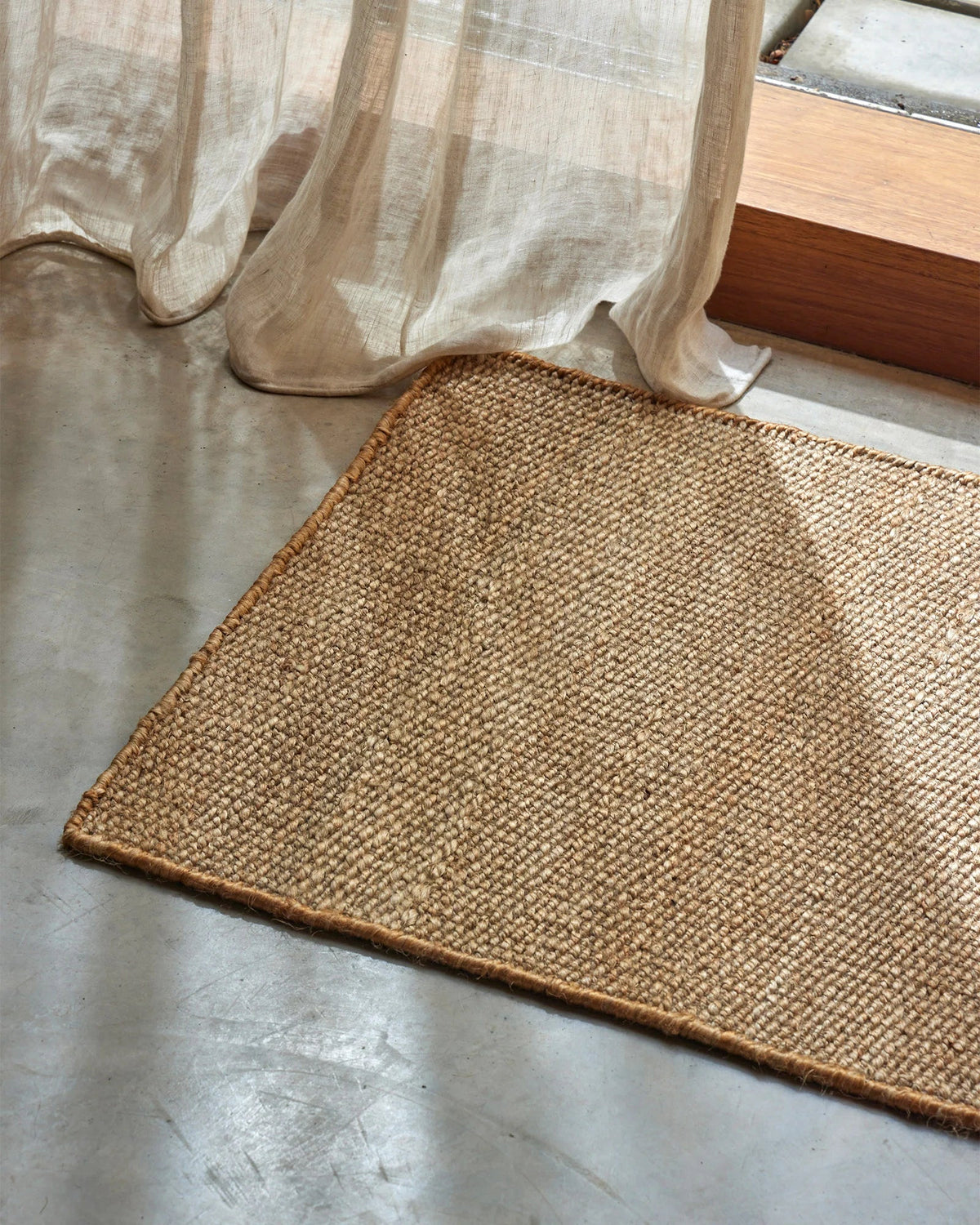 Ivano handwoven jute door mat 120cm wheat