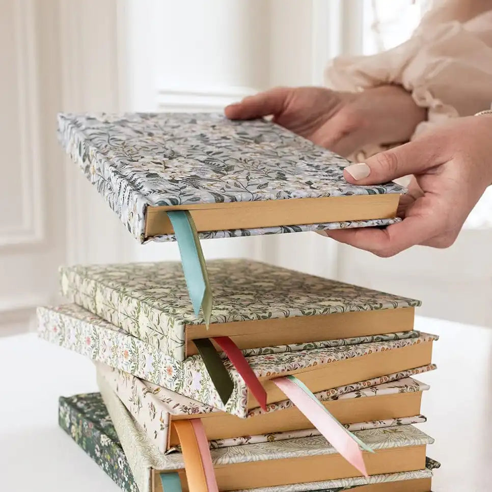 Ivory Garden linen bound journal ivory garden (bullet pages)