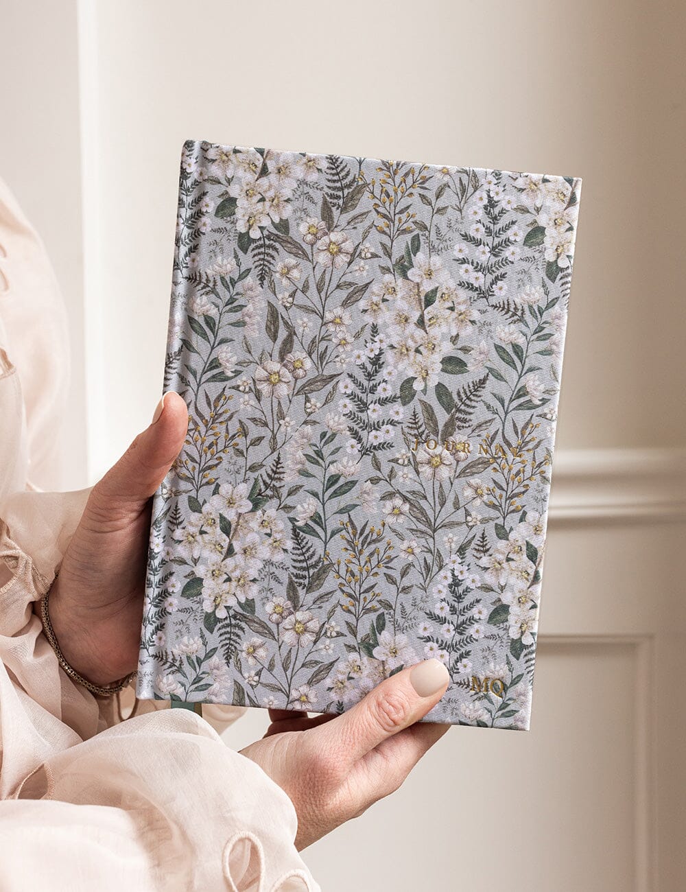 Ivory Garden linen bound journal ivory garden (bullet pages)
