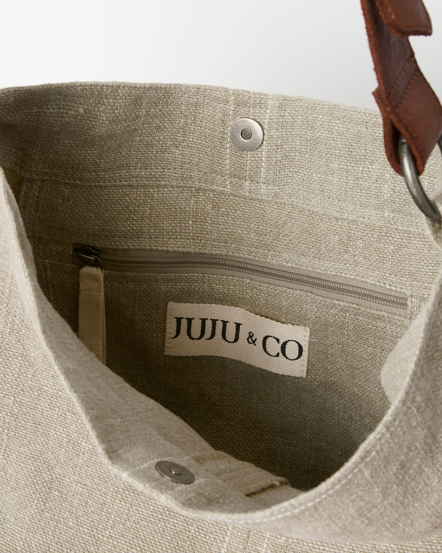 JuJu & Co Jute Slouchy Bag Natural