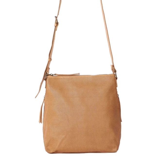 JuJu & Co Perforated Leather Slouchy Bag