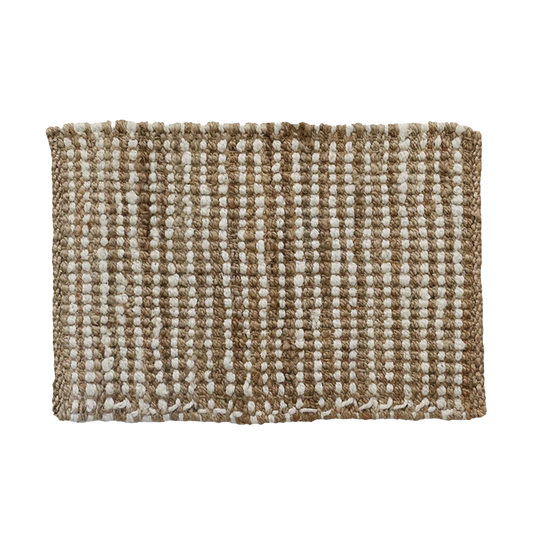 Jute waffle weave doormat natural 60 x 90cm