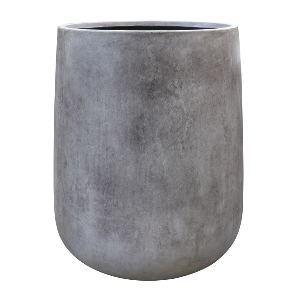 Karamea rounded concrete planter cement