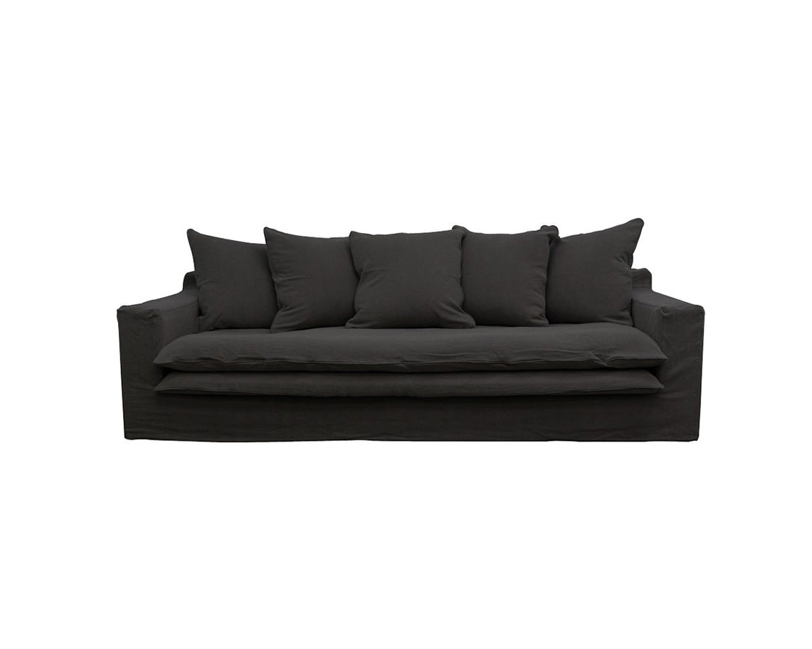 Keely slipcover 3-seater sofa carbon