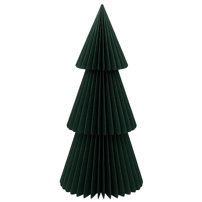 XL free standing paper Xmas tree forest green 120cm