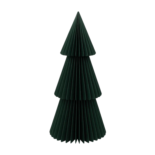 Large free standing paper Xmas tree forest green 90cm