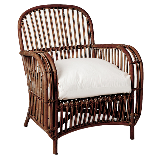 Large rattan armchair dark