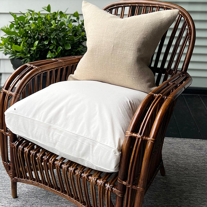 Large rattan armchair dark