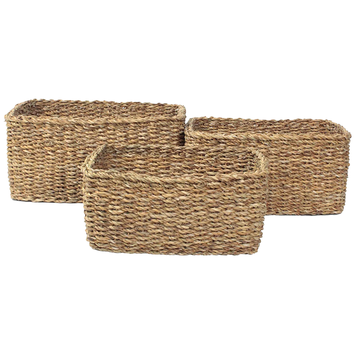Large rectangle seagrass basket