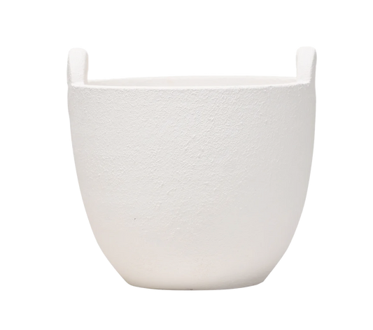 Large terracotta planter off-white 30cm