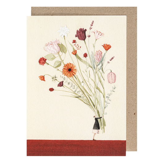 Flower bundle illustration card