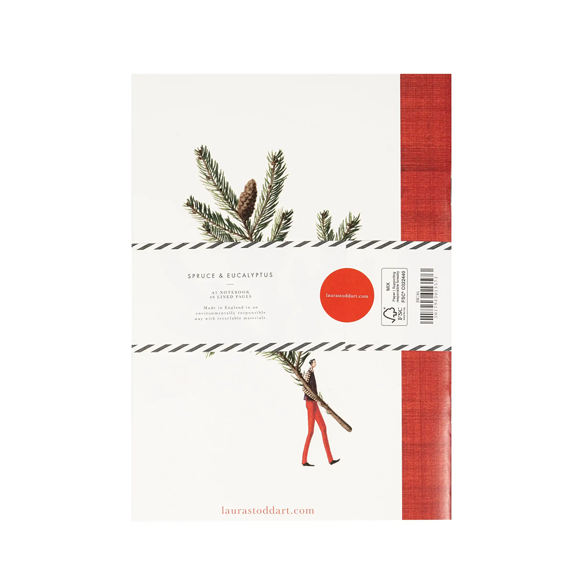 Laura Stoddart A5 notebook spruce & eucalyptus