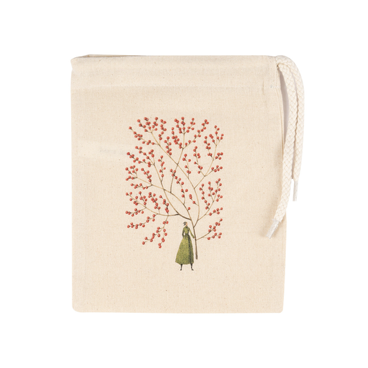 Red berries drawstring bag mini
