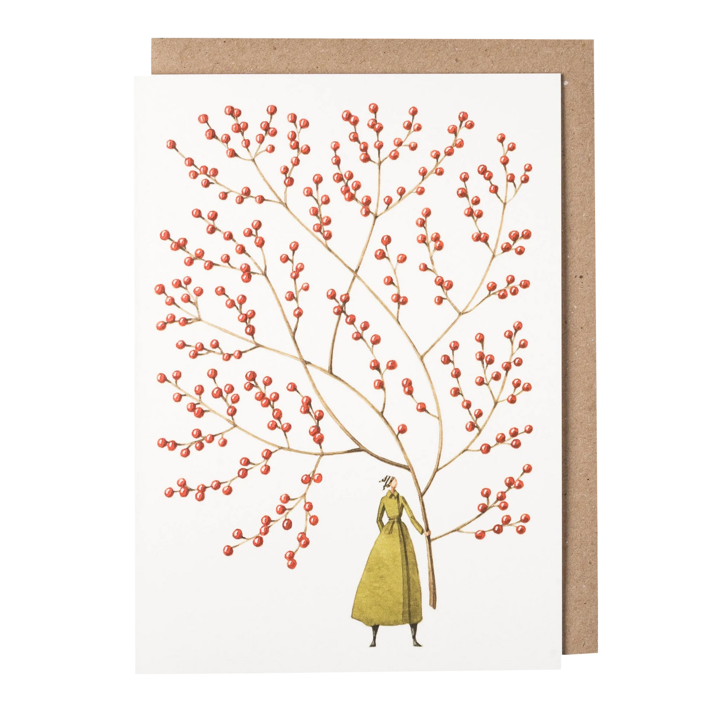 Laura Stoddart red berries illustration card