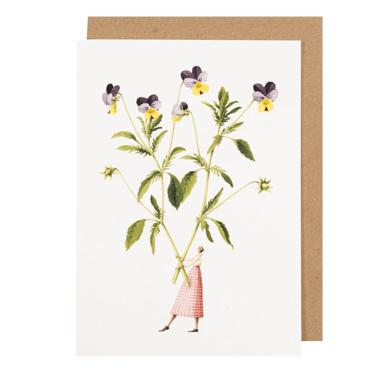 Laura Stoddart spring flowers viola illustration card
