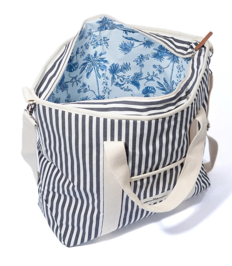 Cooler tote bag Laurens navy stripe 42 litres