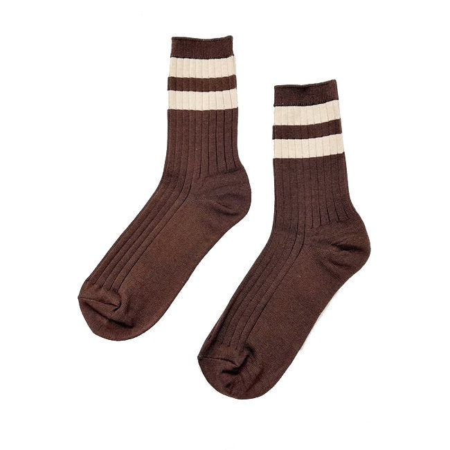 Le Bon Shoppe Her Varsity socks espresso