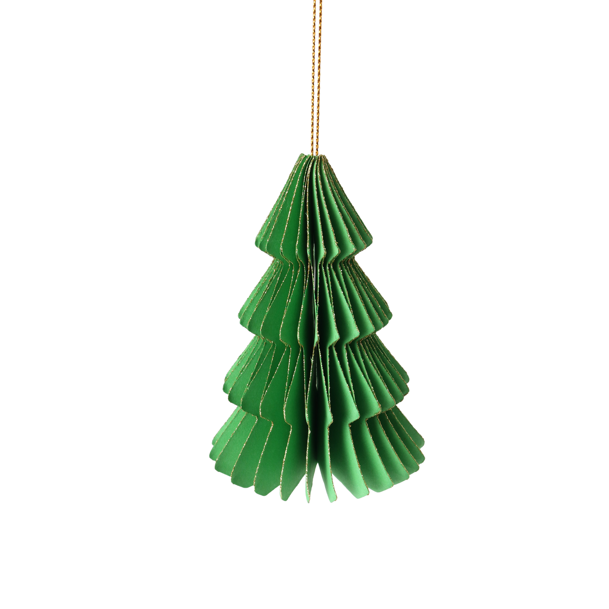 Le Papier hanging Xmas tree deco 10cm green
