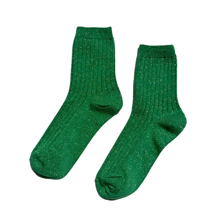 Le Bon Shoppe her socks emerald glitter