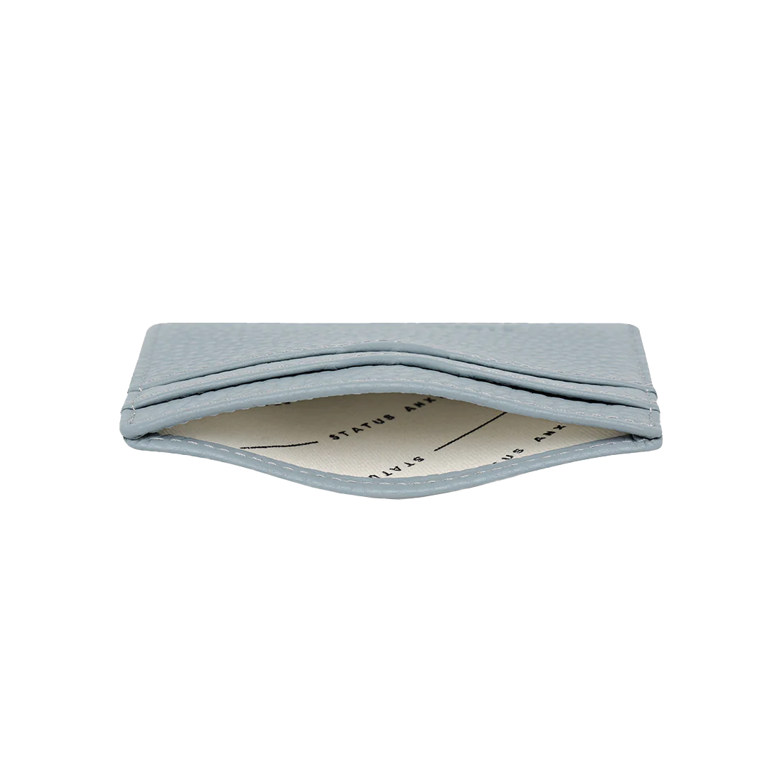 Leather card holder powder blue