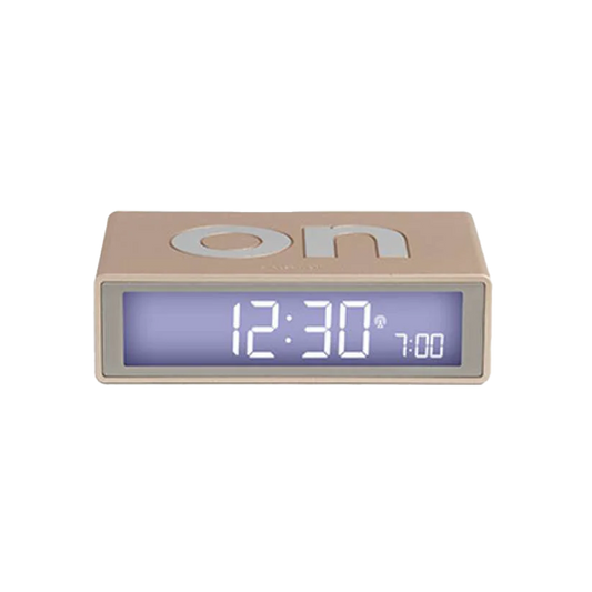 Lexon flip+ reversible alarm clock soft gold