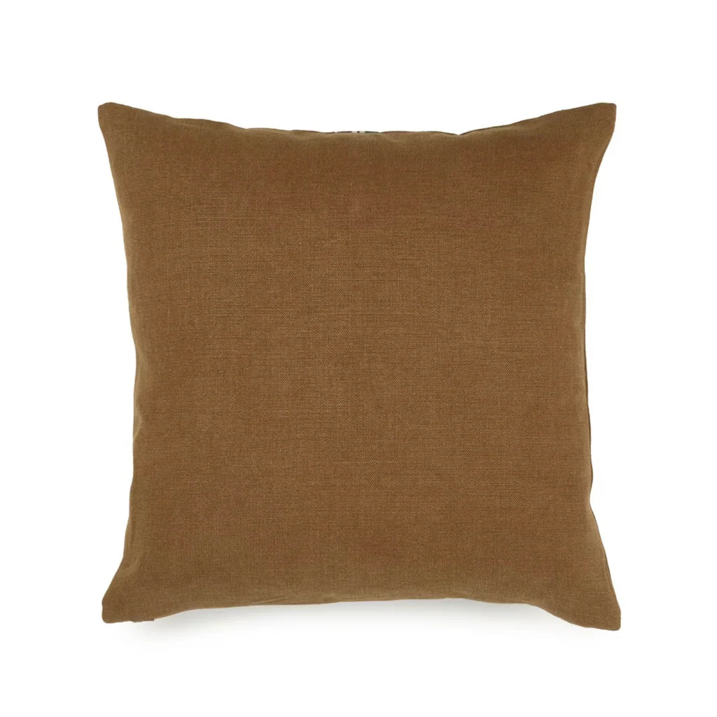 Miles Belgian linen cushion cover oak 63cm