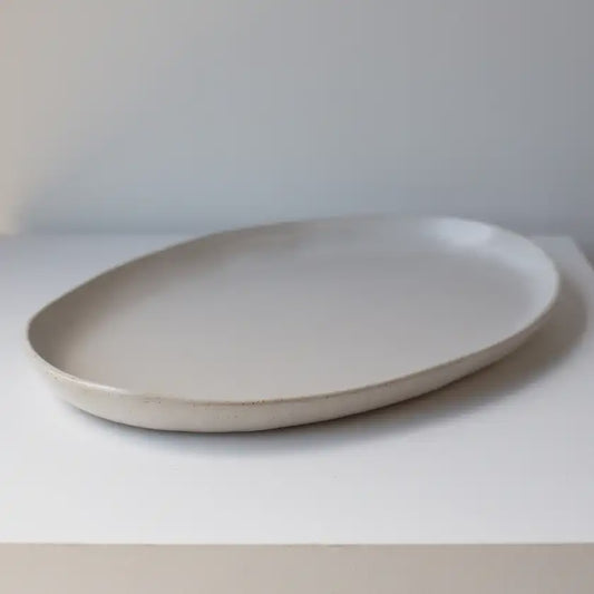 Lil ceramics oval platter sandstone  42cm