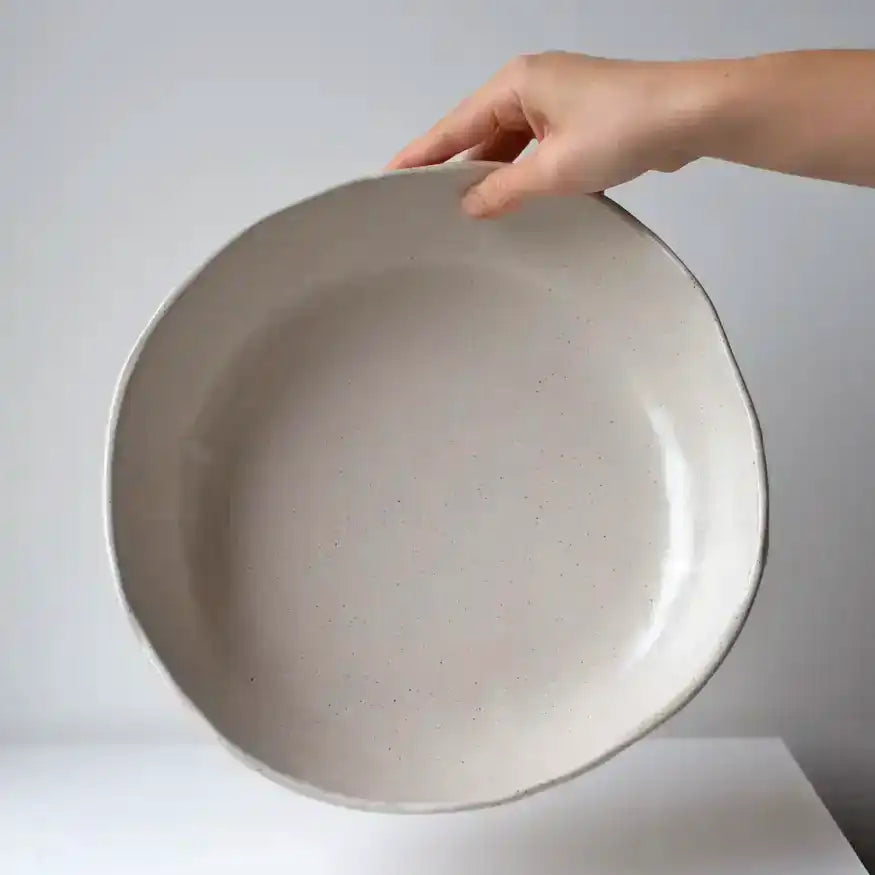 Lil Ceramics serving bowl 30cm satin white