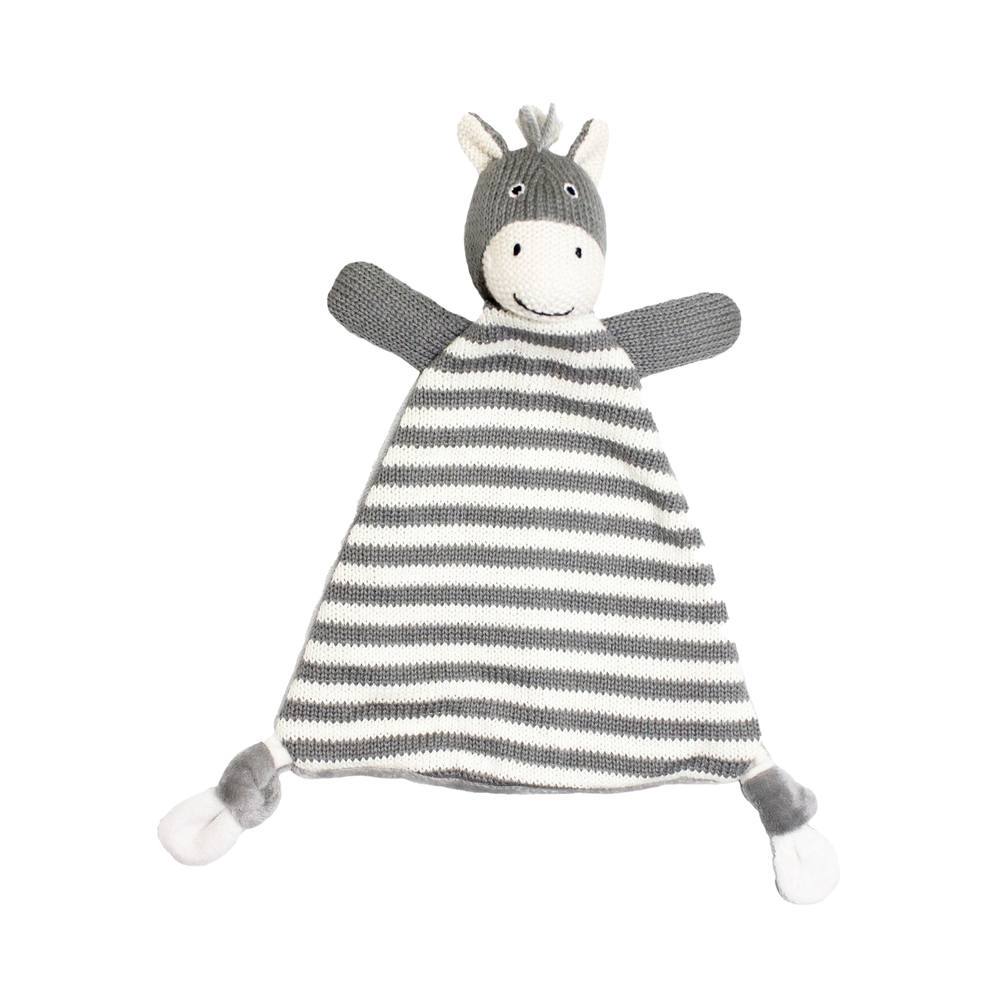 Bowie knitted zebra comforter grey
