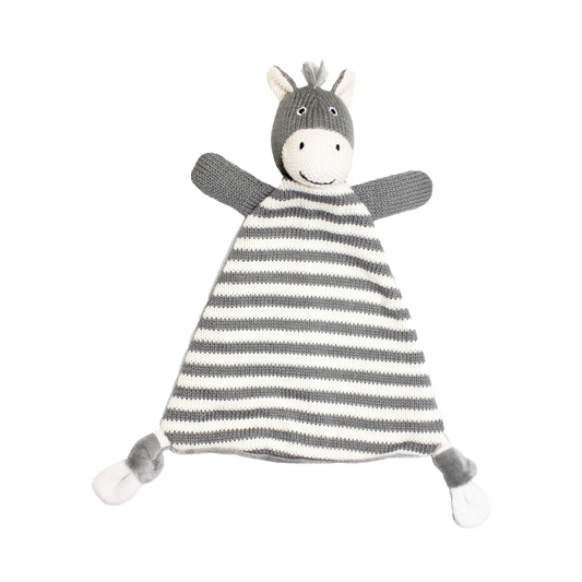 Bowie knitted zebra comforter grey