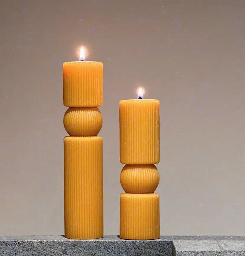 NZ made Lily sculptural beeswax candle