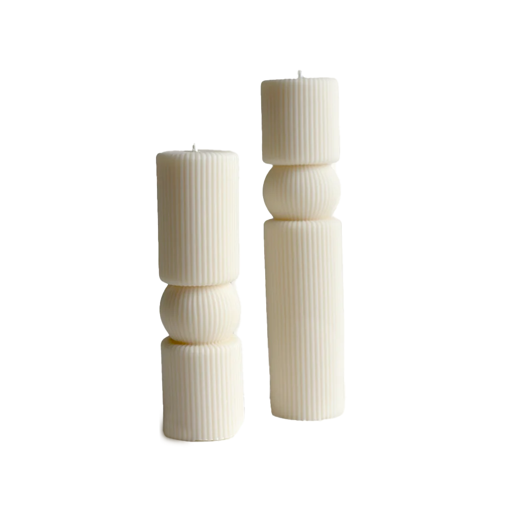 NZ made Lily sculptural soy wax candle