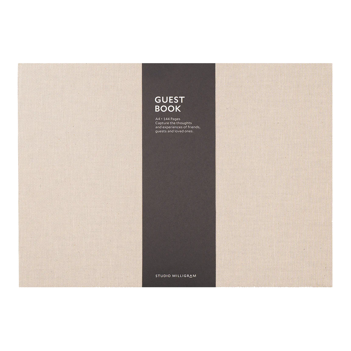 Linen Guest Book natural