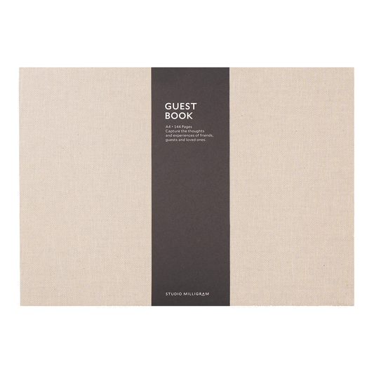 Linen Guest Book natural
