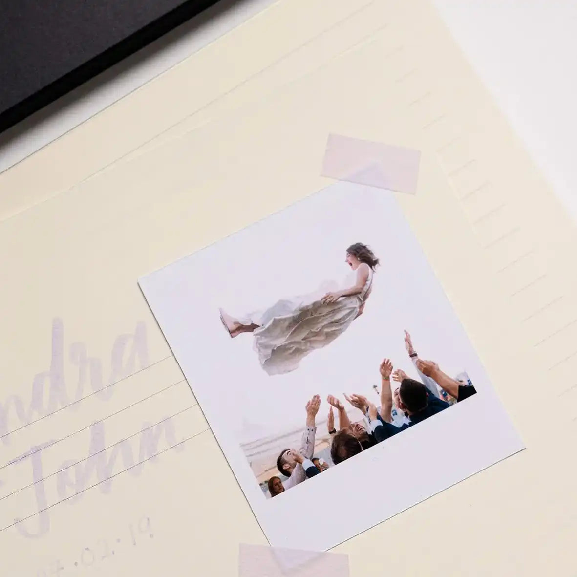 Linen Guest Book natural