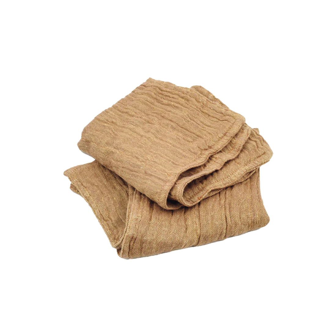 Set of two linen blend wash cloths sepia